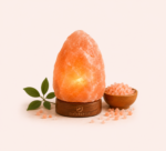 Premium Himalayan Pink Salt Lamp – Natural Crystal Rock Lamp with Wooden Base | Glowberryy - Image 2