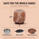 Himalayan Salt Aroma Lamp – Natural Essential Oil Diffuser with Wooden Base | Glowberryy - Image 6