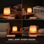 Himalayan Salt Aroma Lamp – Natural Essential Oil Diffuser with Wooden Base | Glowberryy - Image 7