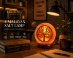 Handcrafted Tree of Life Himalayan Pink Salt Lamp – Natural Crystal Night Light with Wooden Base | Glowberryy - Image 5
