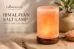 Handcrafted Himalayan Pink Salt Lamp – Natural Crystal Night Light with Wooden Base | Glowberryy - Image 4