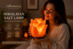 Handcrafted Flower Himalayan Pink Salt Lamp – Natural Crystal Night Light with Wooden Base | Glowberryy - Image 2