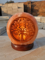 Handcrafted Tree of Life Himalayan Pink Salt Lamp – Natural Crystal Night Light with Wooden Base | Glowberryy - Image 6