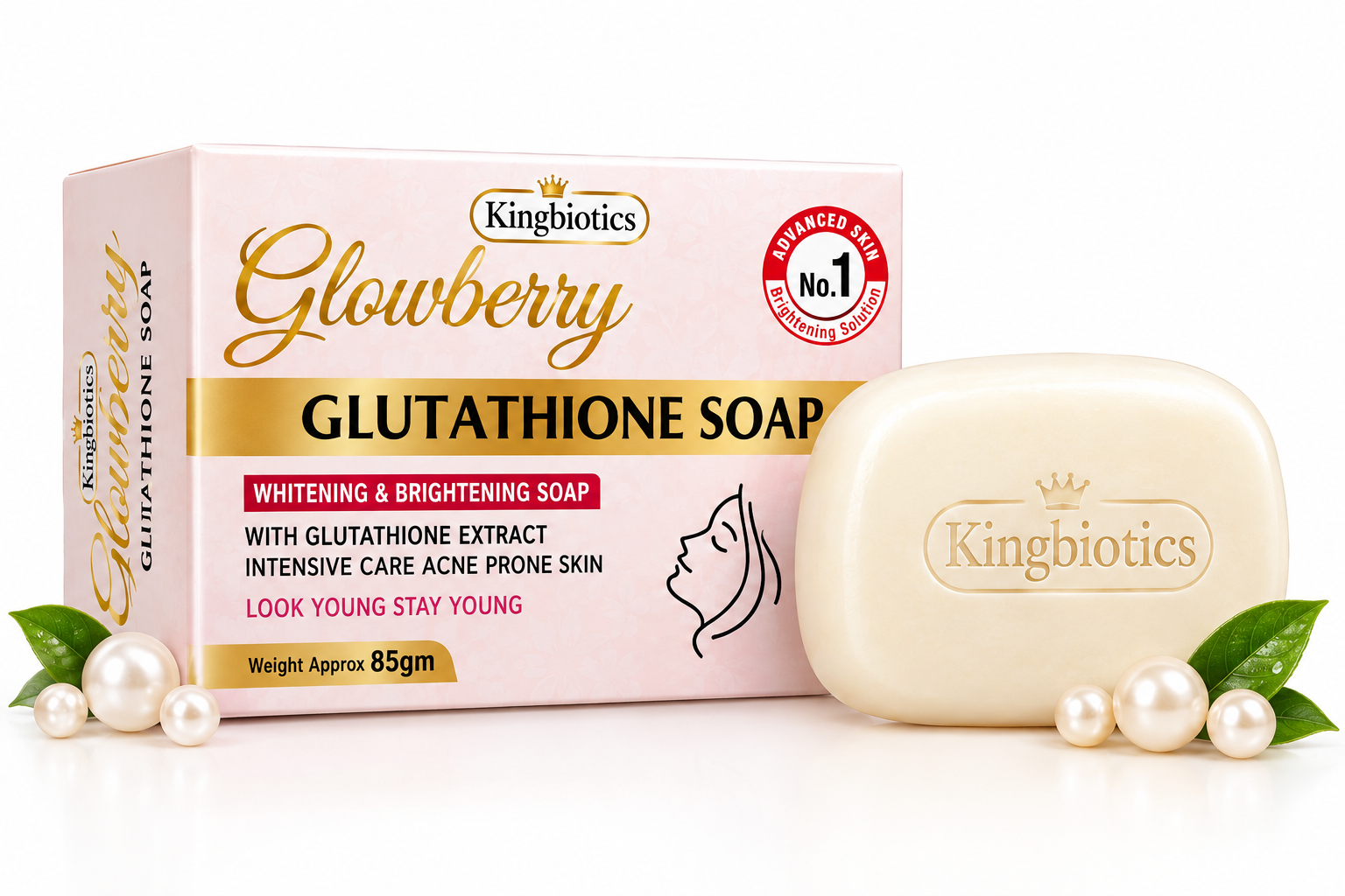 Kingbiotics Glowberry Soap Set Glowberry Glutathione Soap 85g – Skin Brightening & Radiance Care | Glowberryy - Image 1